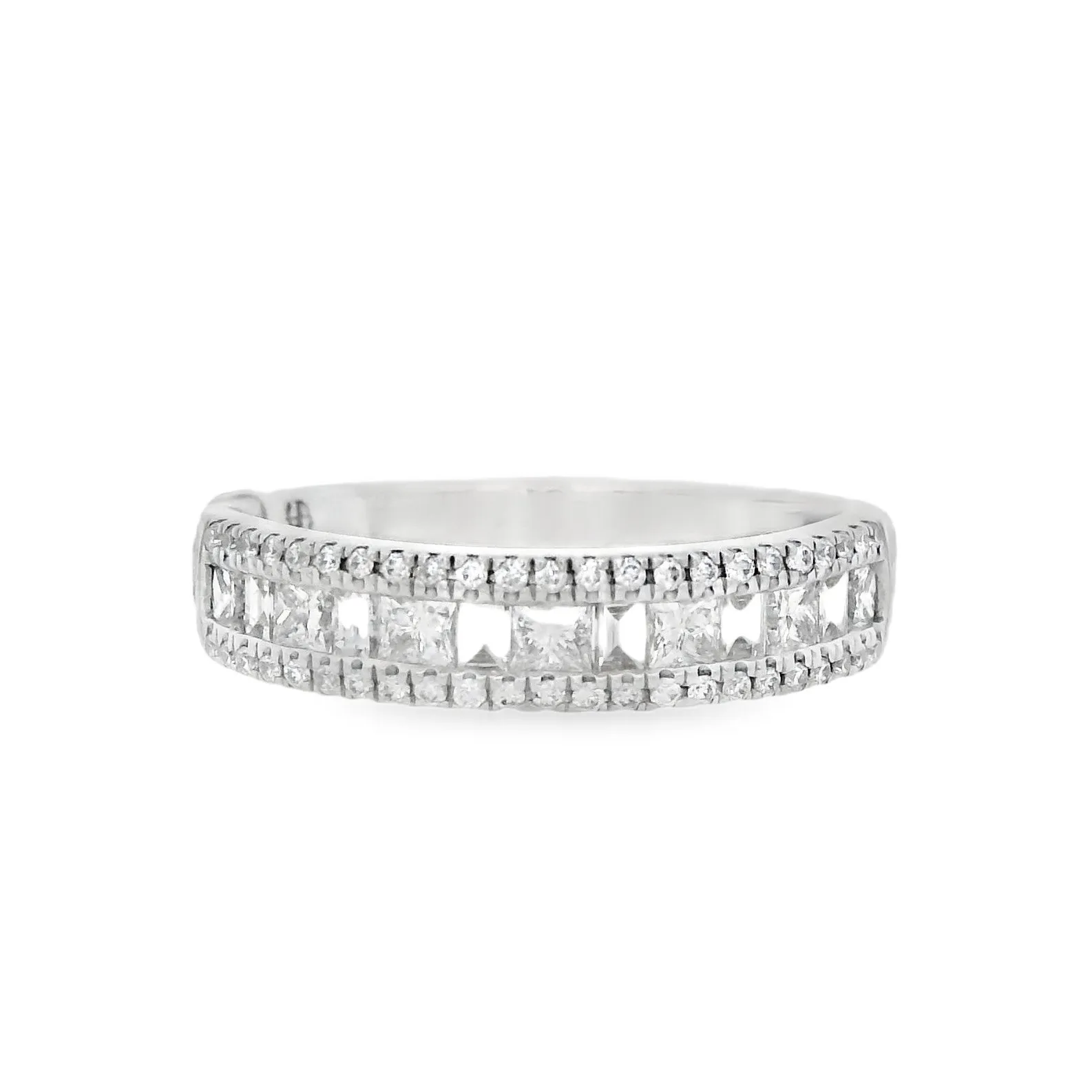 14K White Gold 0.75ct Diamond Anniversary Women's Wedding Band