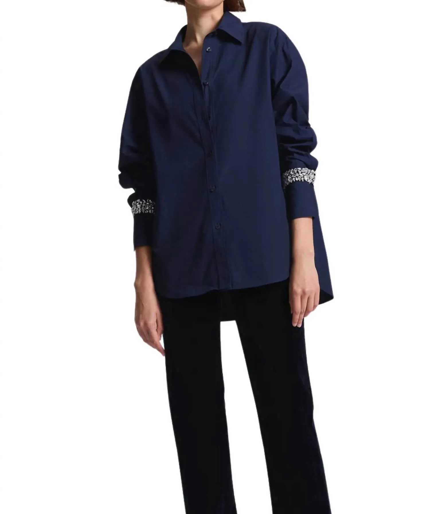 A.L.C. - Calvin Embellished Sleeve Shirt
