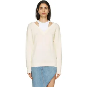 alexanderwang.t Off-White Classic Bi-Layer Sweater