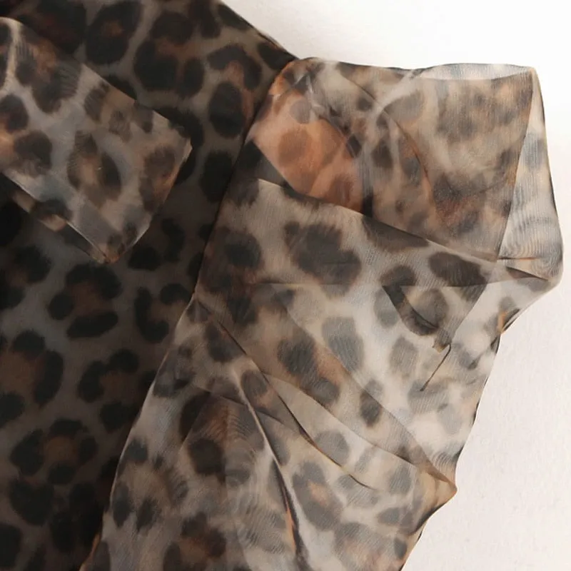 ANIMAL PRINT ORGANZA TOP