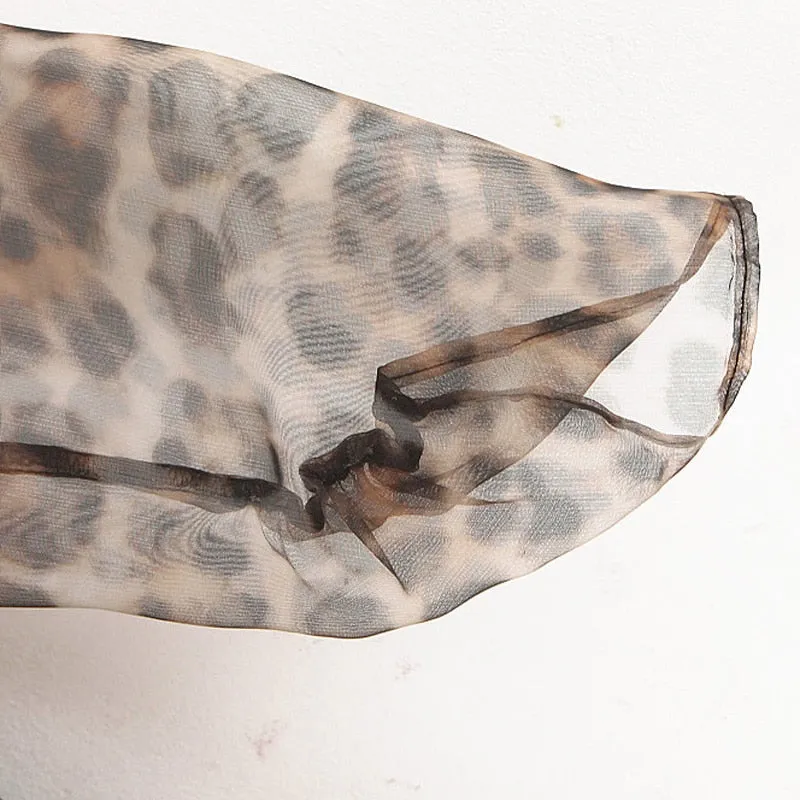 ANIMAL PRINT ORGANZA TOP