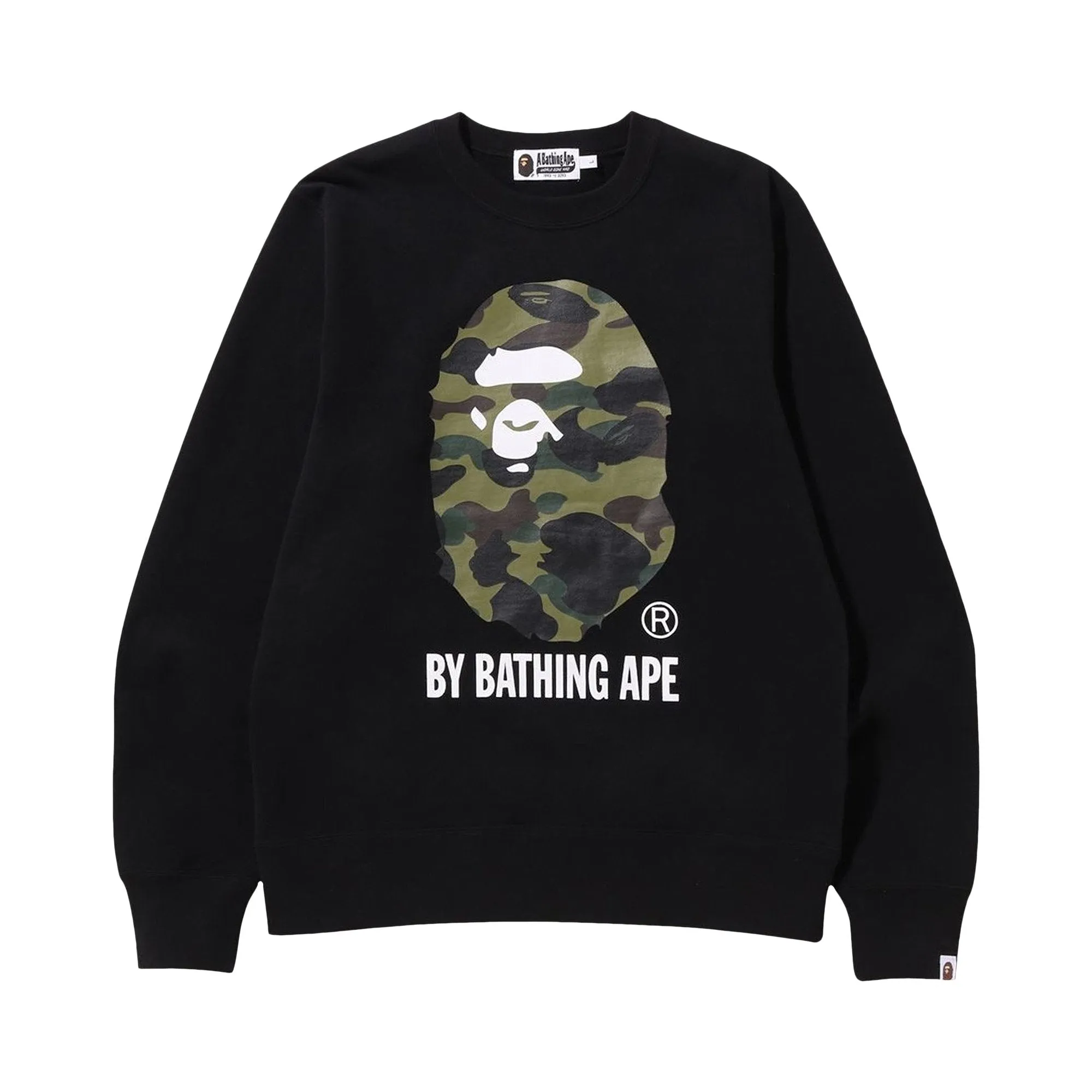 BAPE 1st Camo By Bathing Ape Crewneck, black
