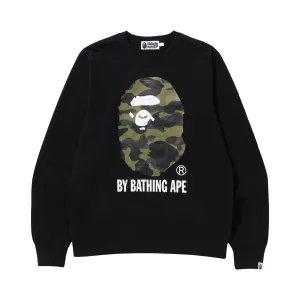 BAPE 1st Camo By Bathing Ape Crewneck, black