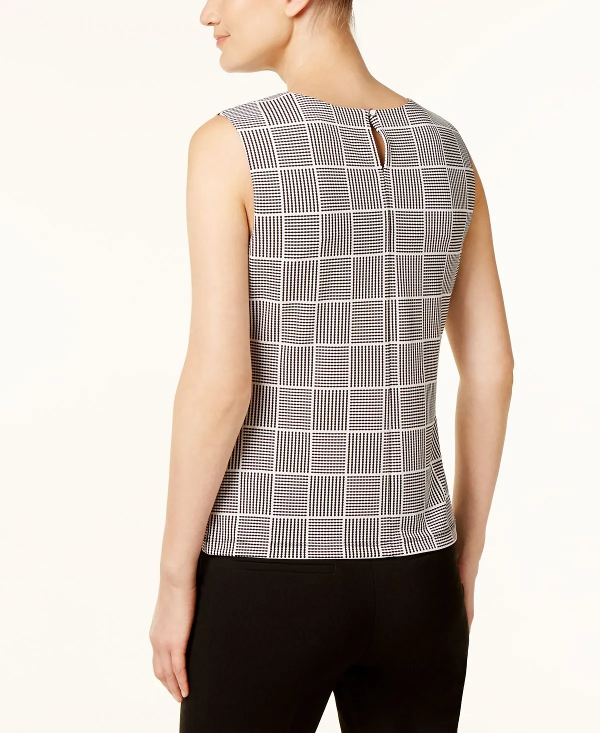 Calvin Klein printed pleated blouse, multi