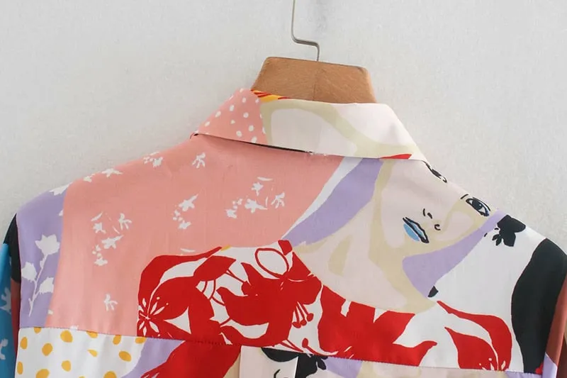 CHARACTER PRINT LOOSE SHIRT