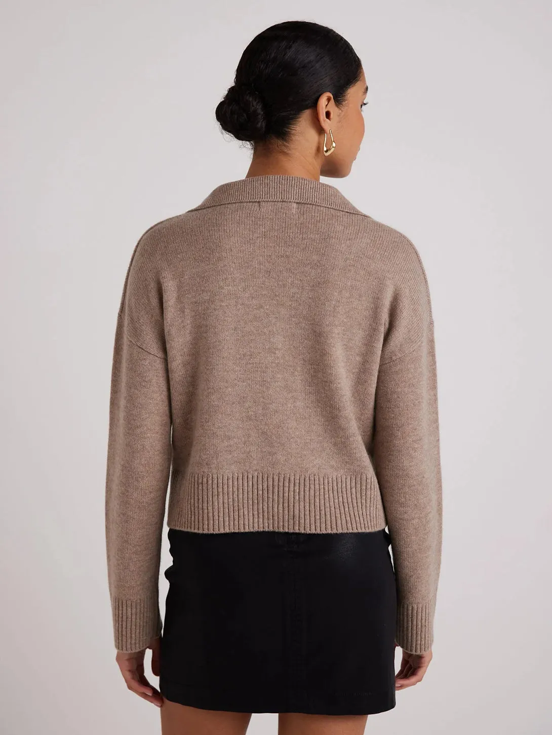 Collared Sweater - Heather Fawn