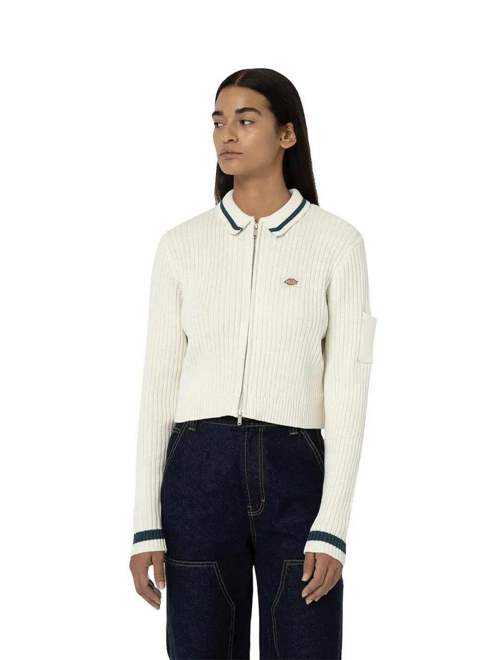 Dickies ELKHART knitted cardigan, ecru