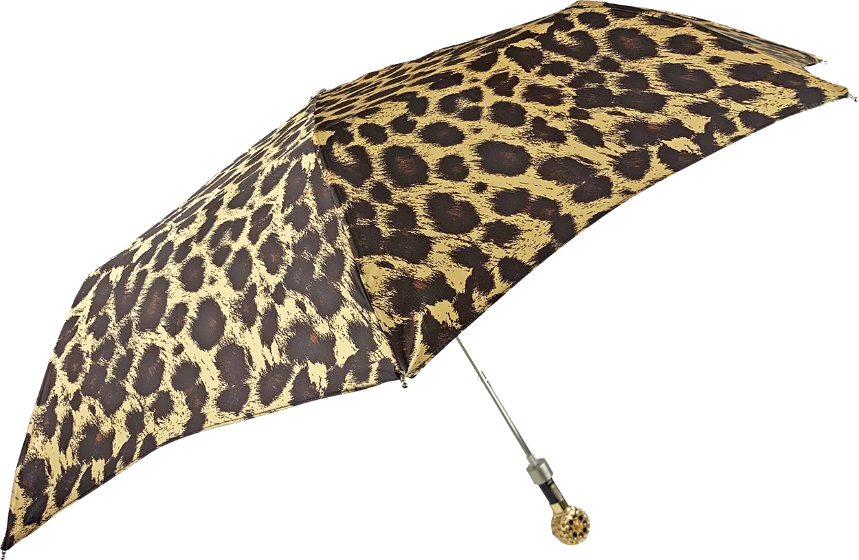 Elegant leopard design with filigree handle