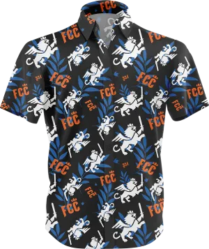 FC Cincinnati Tropical Button Up - Black
