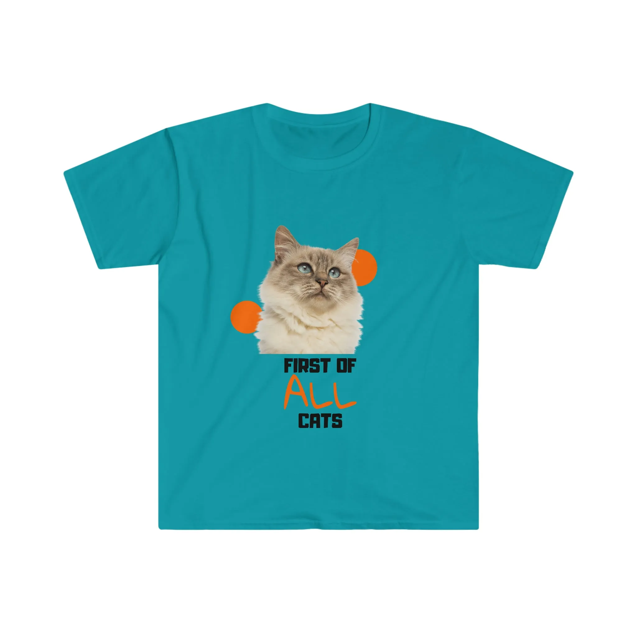 First of All Cat POD Unisex Softstyle T-Shirt