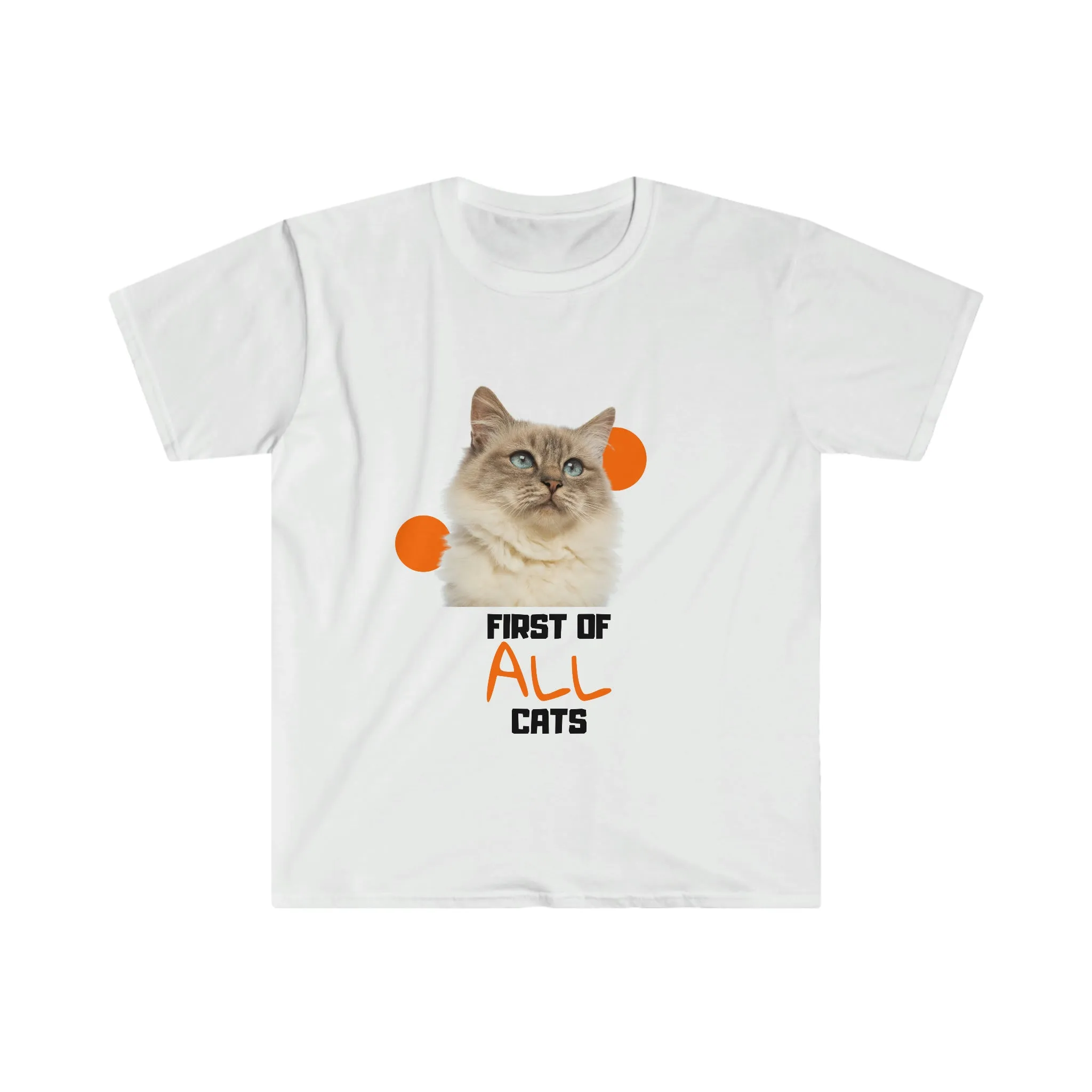 First of All Cat POD Unisex Softstyle T-Shirt