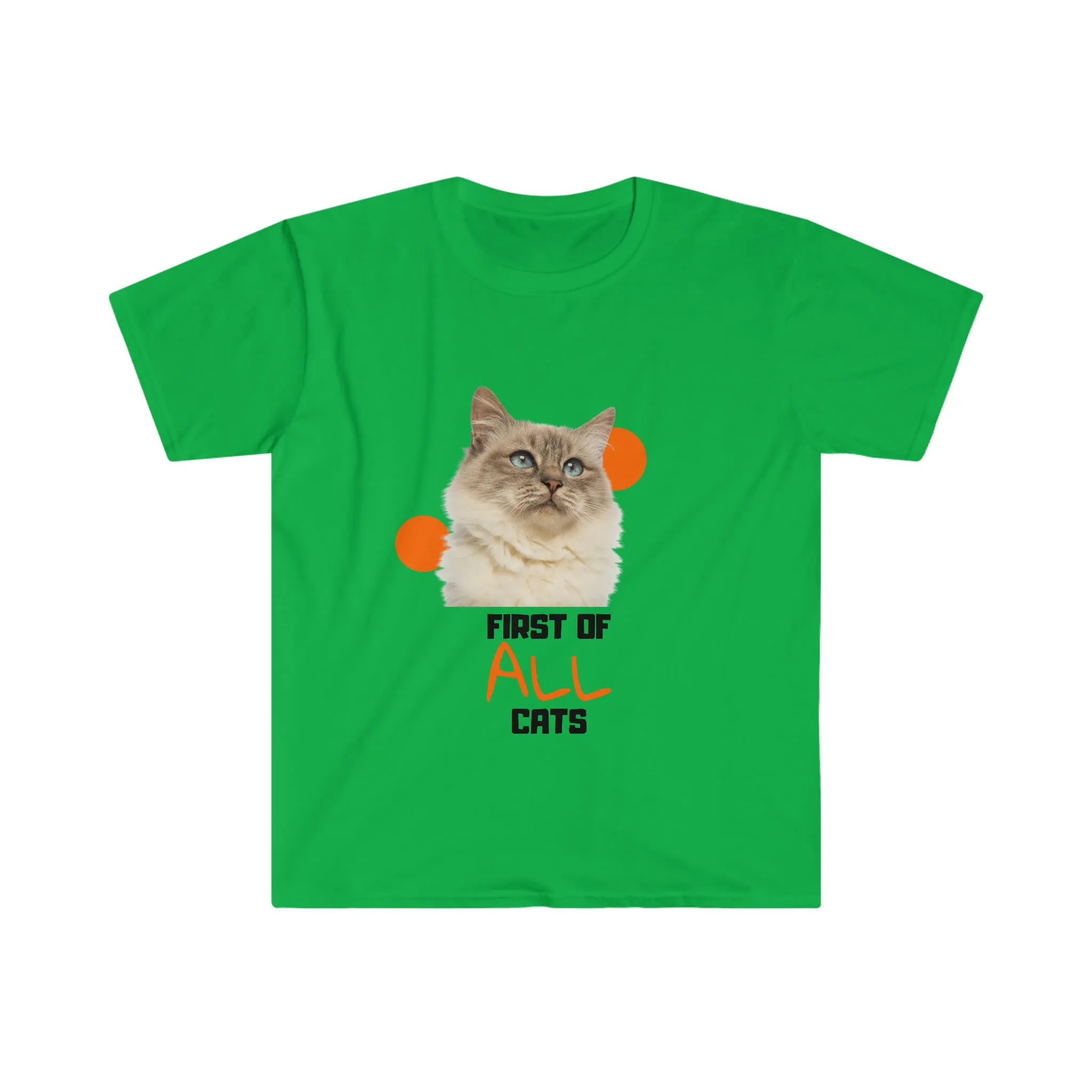 First of All Cat POD Unisex Softstyle T-Shirt