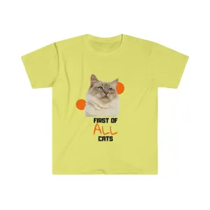 First of All Cat POD Unisex Softstyle T-Shirt