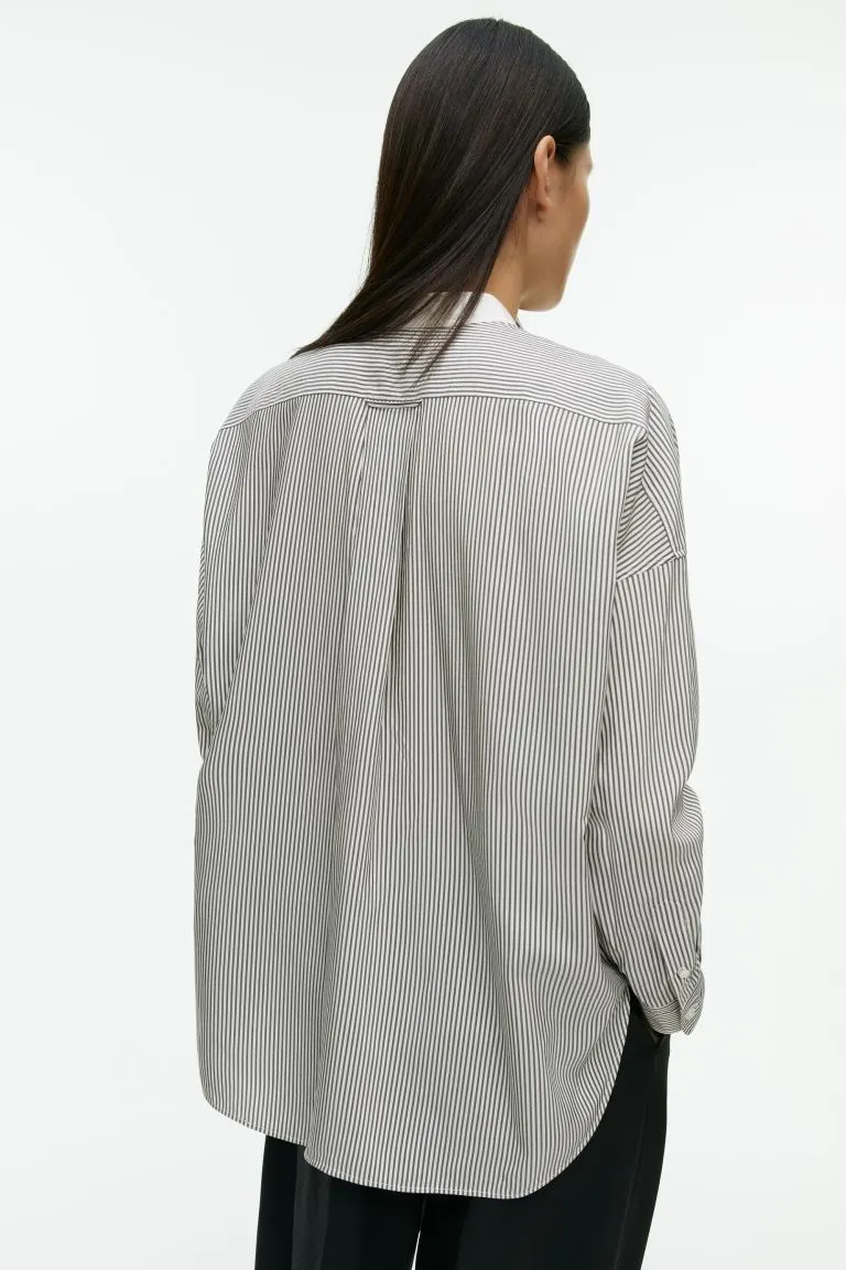 H&M Contrast Design Overall Shirt, White