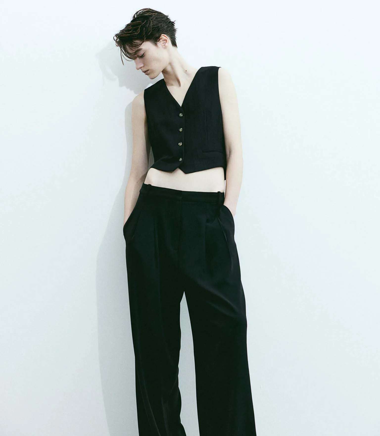 H&M Tailored Suit vest, black