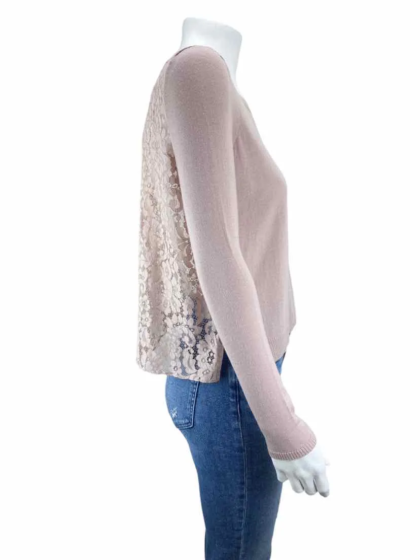 Joie Women's Matrika Sweater with Lace Back Blush Size XXS