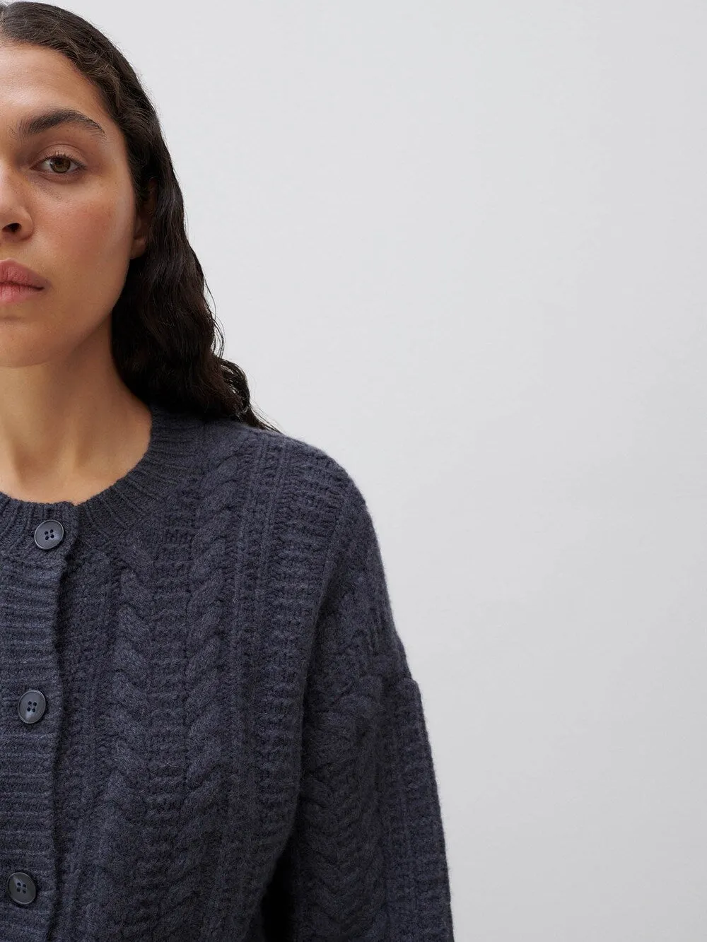 Knitted cardigan About You Rosie, basalt gray