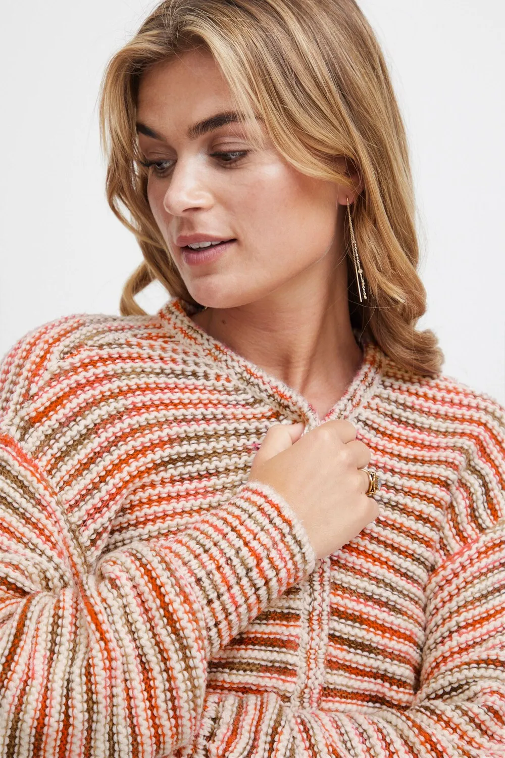 Knitted cardigan Fransa Lea, red