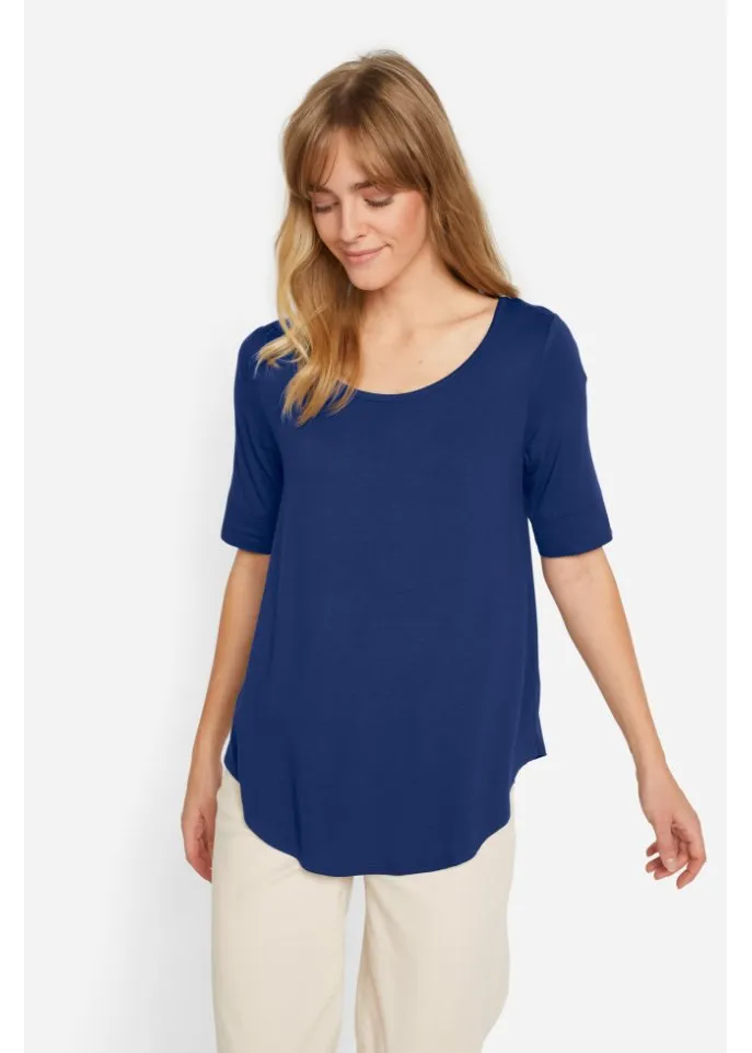 Long half sleeve shirt Bpc Bonprix Collection, blue