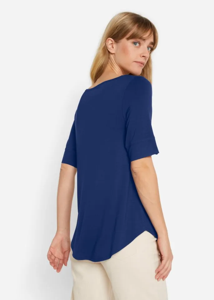 Long half sleeve shirt Bpc Bonprix Collection, blue
