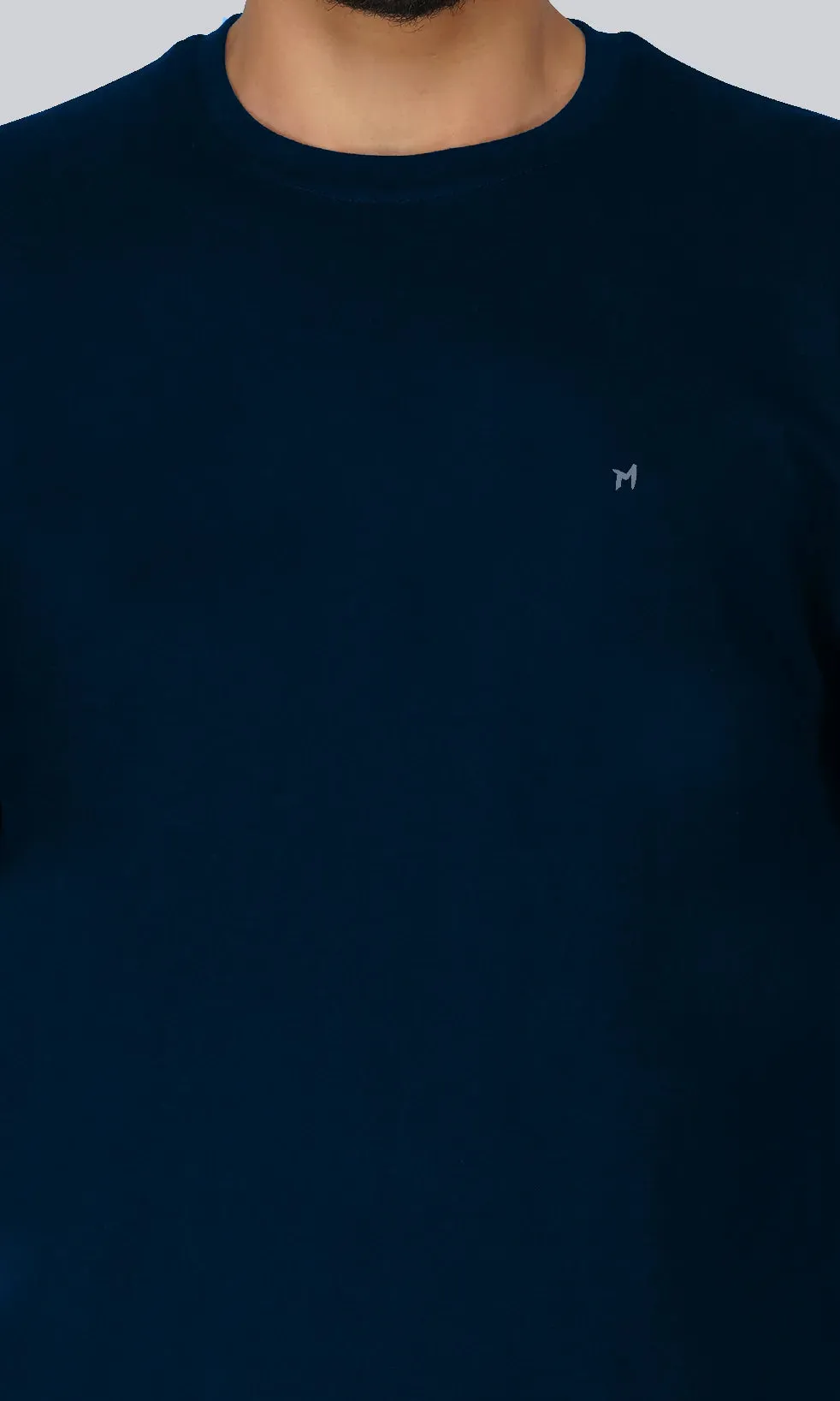 Mebadass Cotton Men's OverSized/Baggy Dropshoulder T-shirts - Navy Blue