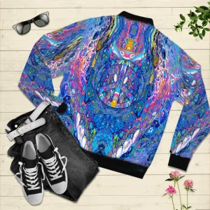 Men's Bomber Jacket, Peace Sign, Hippy Style