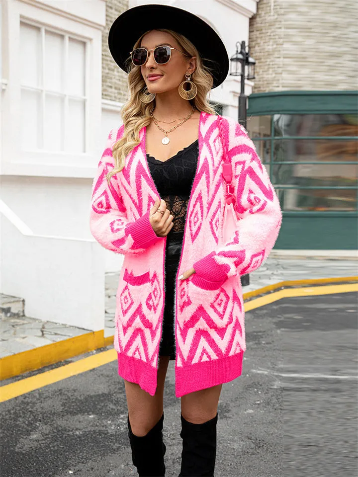 Mid-length Vintage Cardigan Ladies Sweater