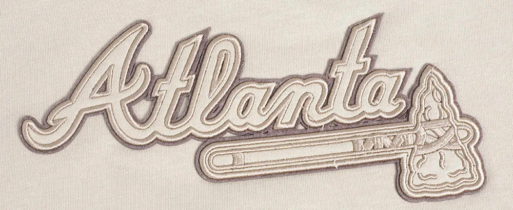 MLB ATLANTA BRAVES NEUTRAL WOMEN'S CREWNECK (TAUPE)