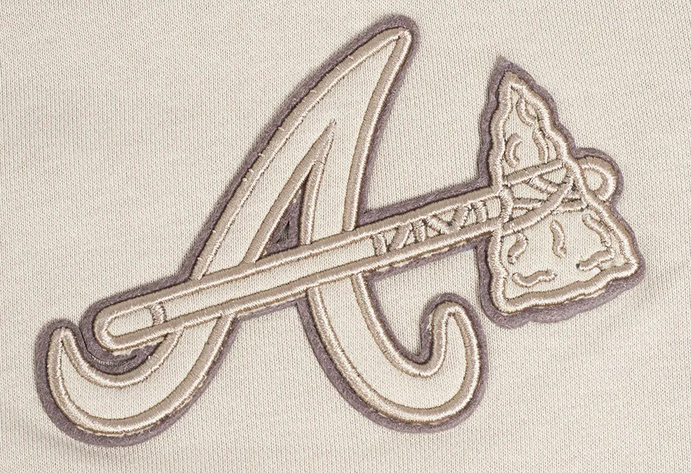 MLB ATLANTA BRAVES NEUTRAL WOMEN'S CREWNECK (TAUPE)