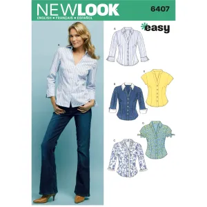 New Look Sewing Pattern 6407 - Misses Tops