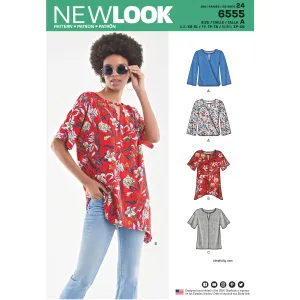 New Look Sewing Pattern 6555 - Women's Keyhole Shirt