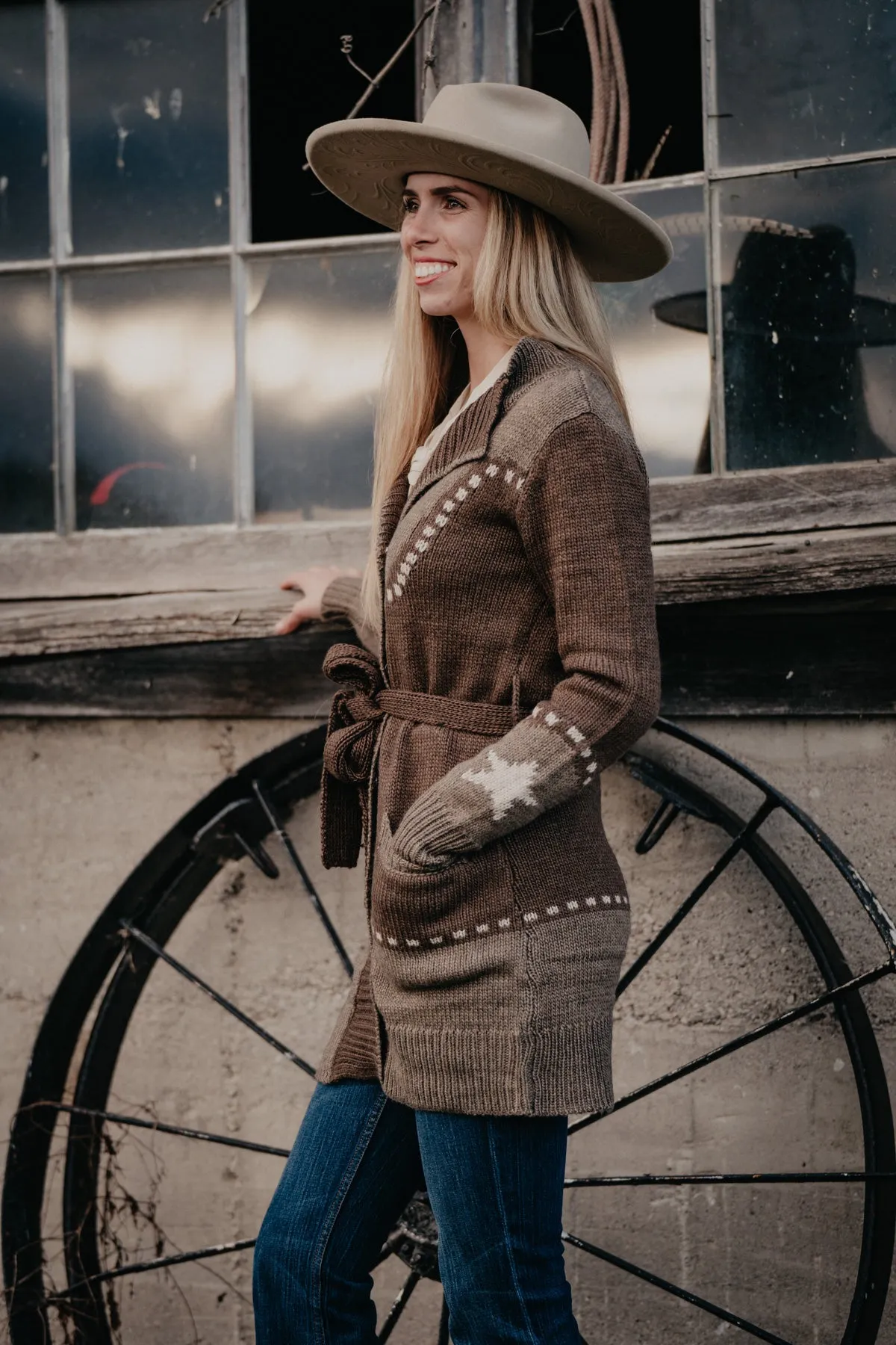 'Payden' Belted Cardigan by Stetson (XS - XL)