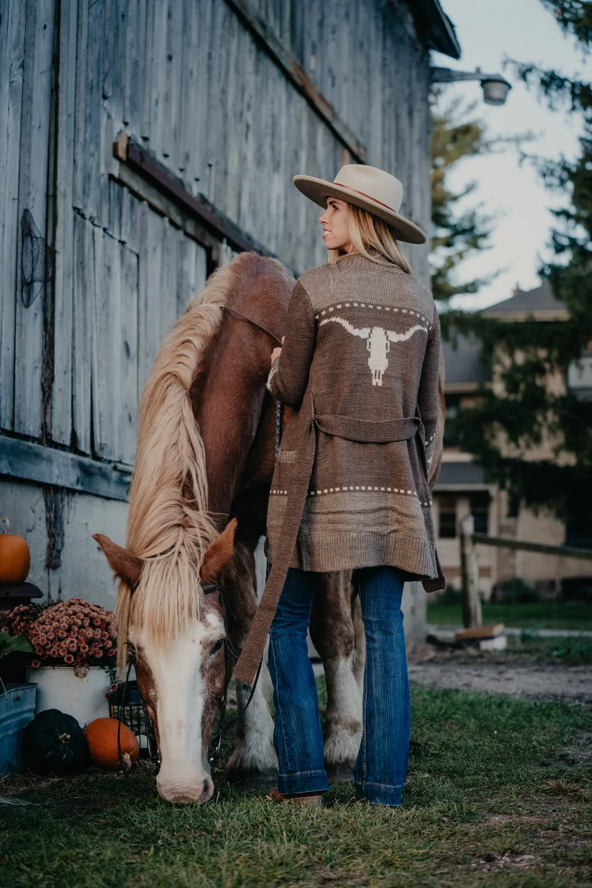 'Payden' Belted Cardigan by Stetson (XS - XL)