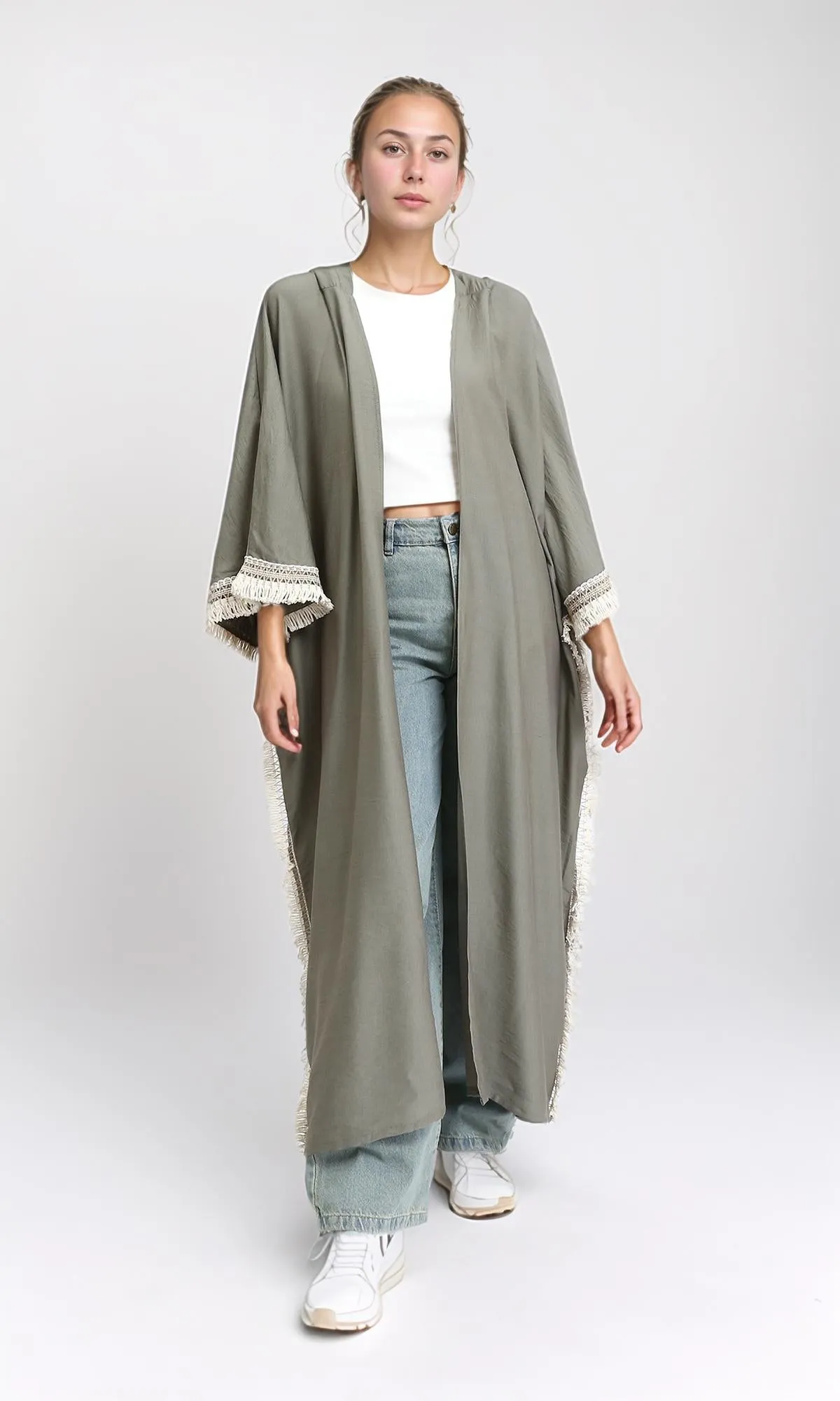 R207250 - Wide Long Sleeves Textured Cardigan - Fuchsia