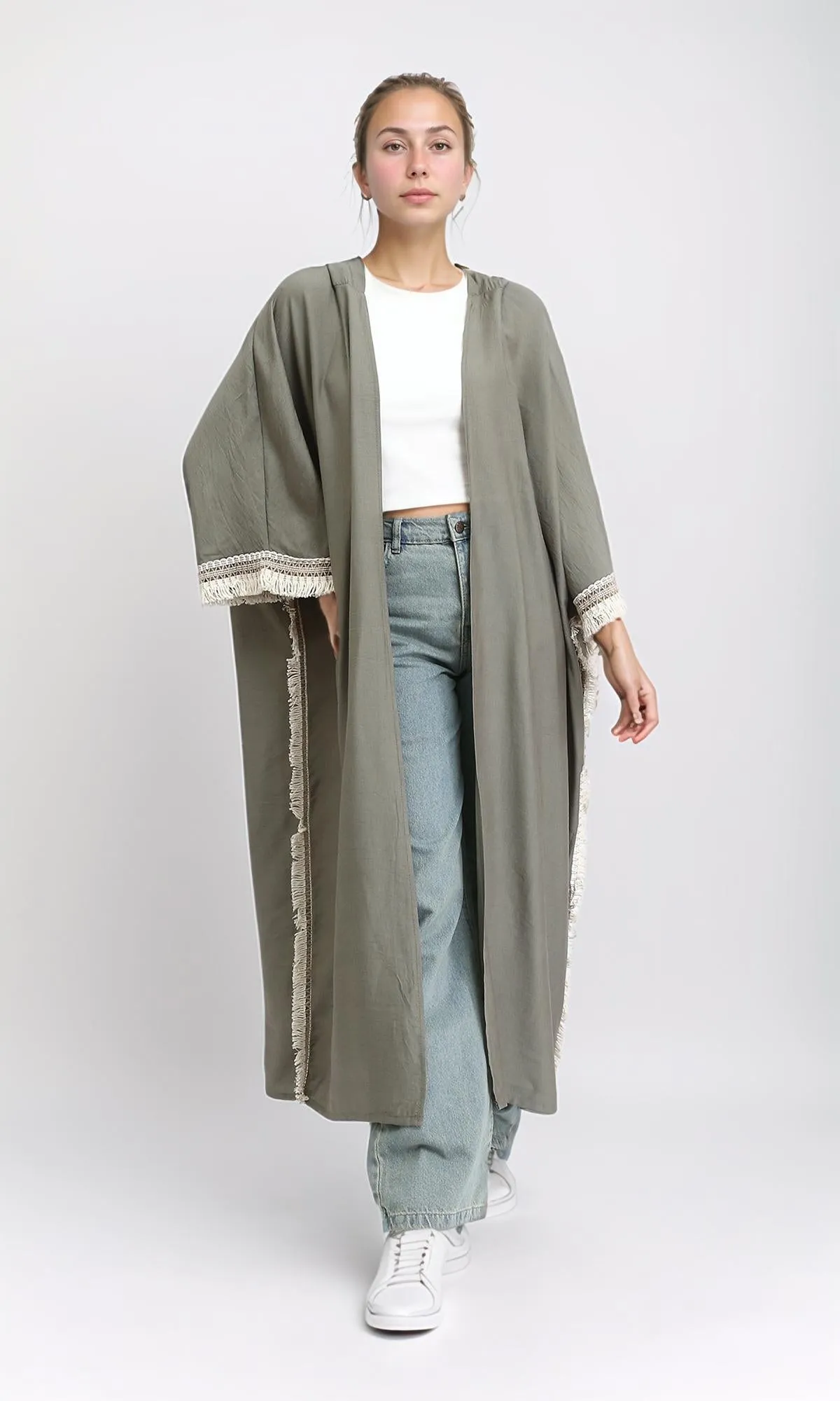 R207250 - Wide Long Sleeves Textured Cardigan - Fuchsia