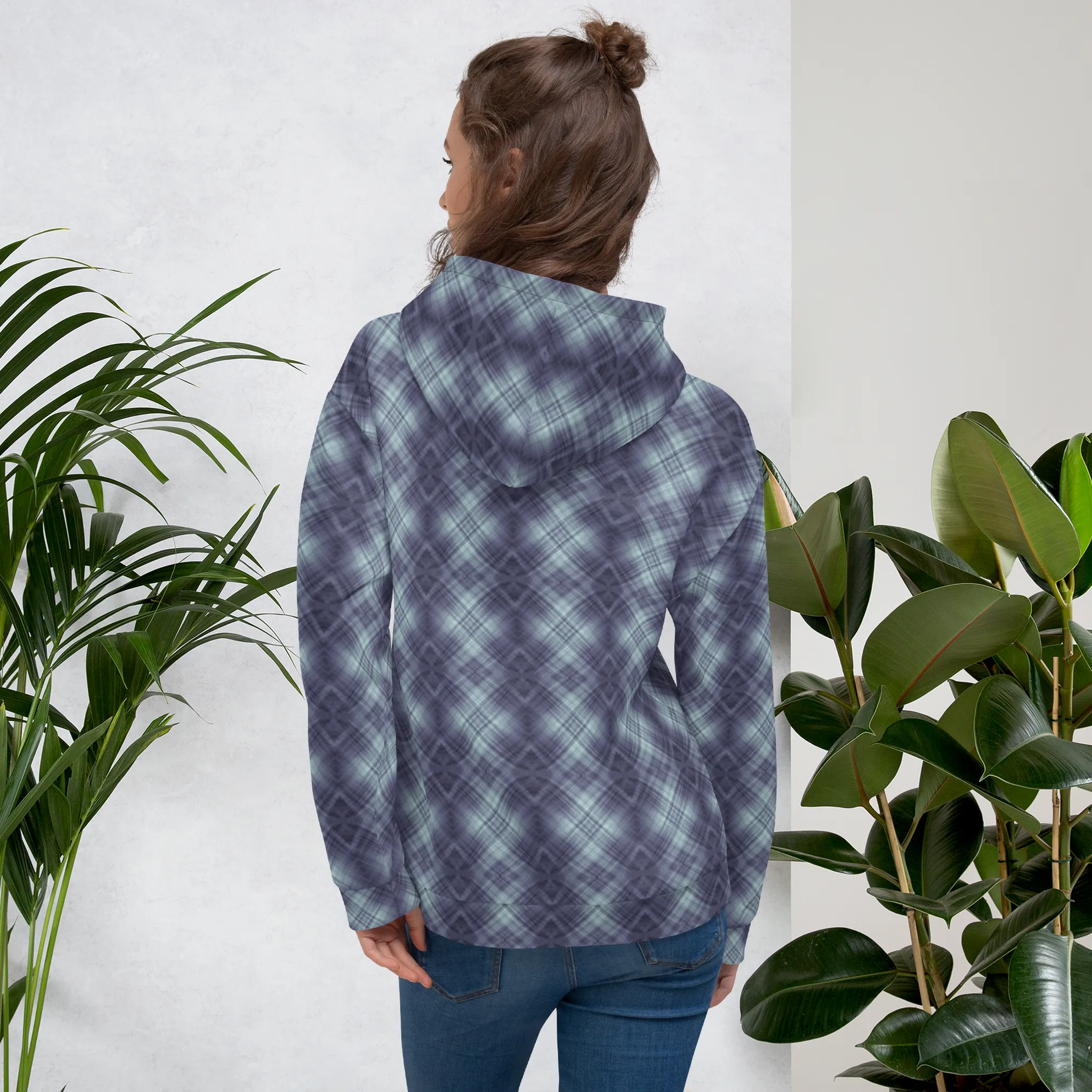 Recursia Argyle Rewired I Women's Hoodie In Blue