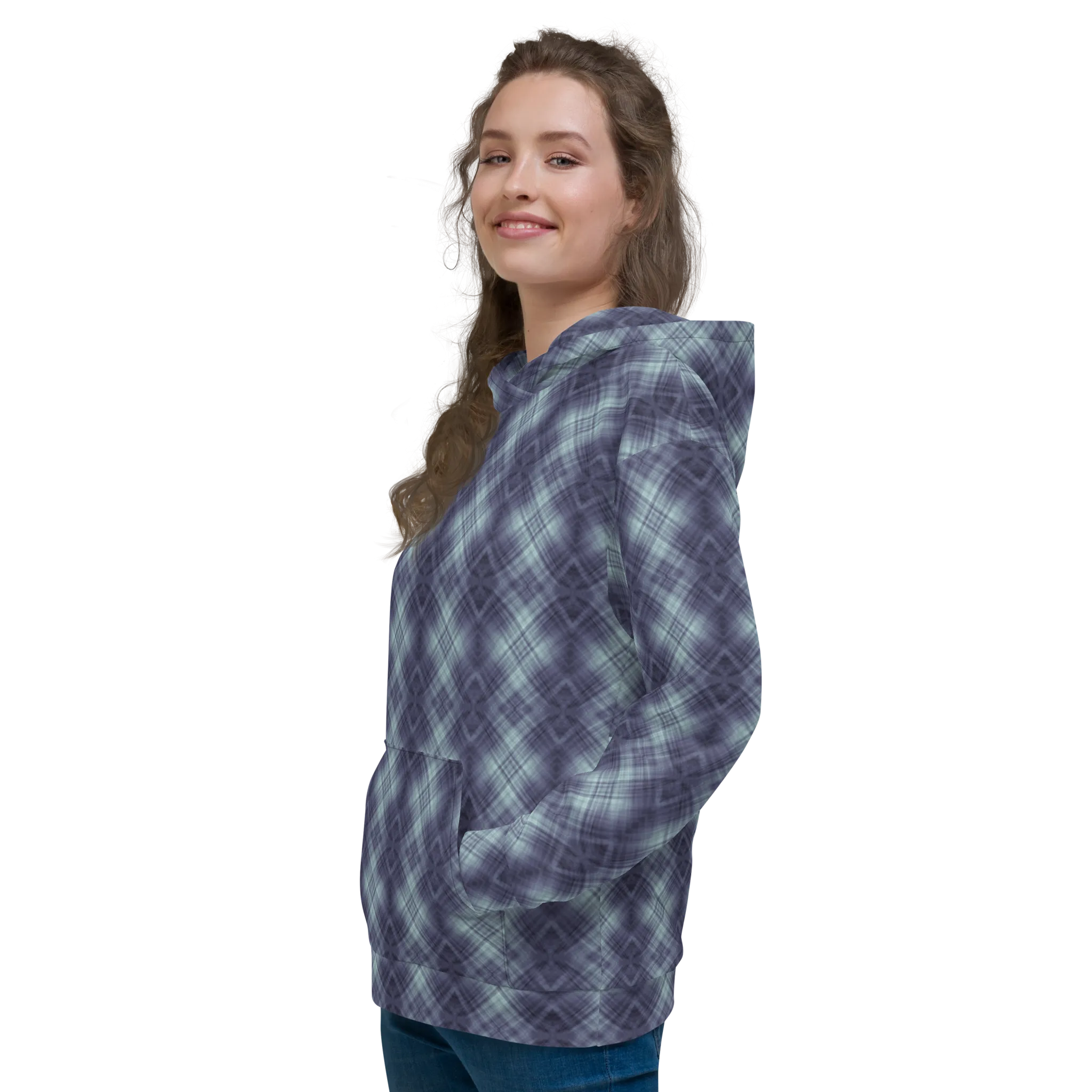 Recursia Argyle Rewired I Women's Hoodie In Blue
