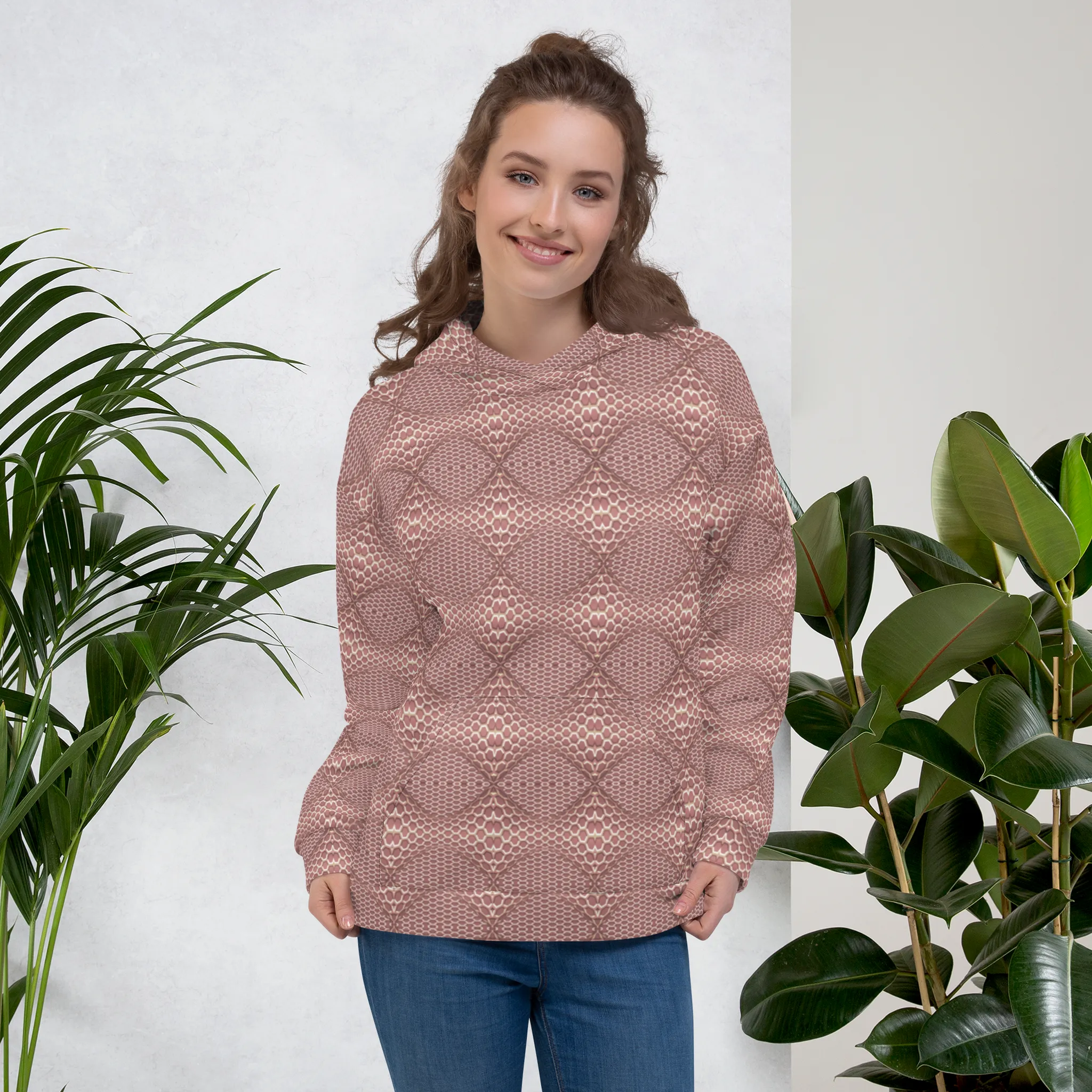 Recursia Illusions Game Women's Hoodie In Pink