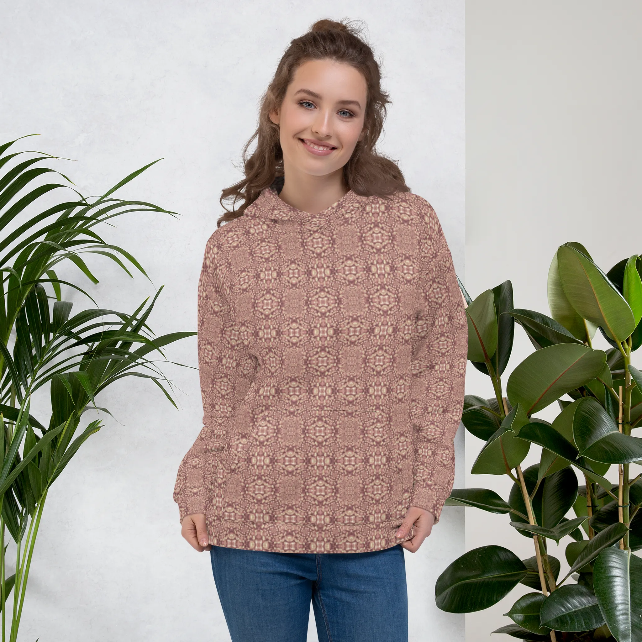 Recursia Indranet Women's Hoodie In Pink
