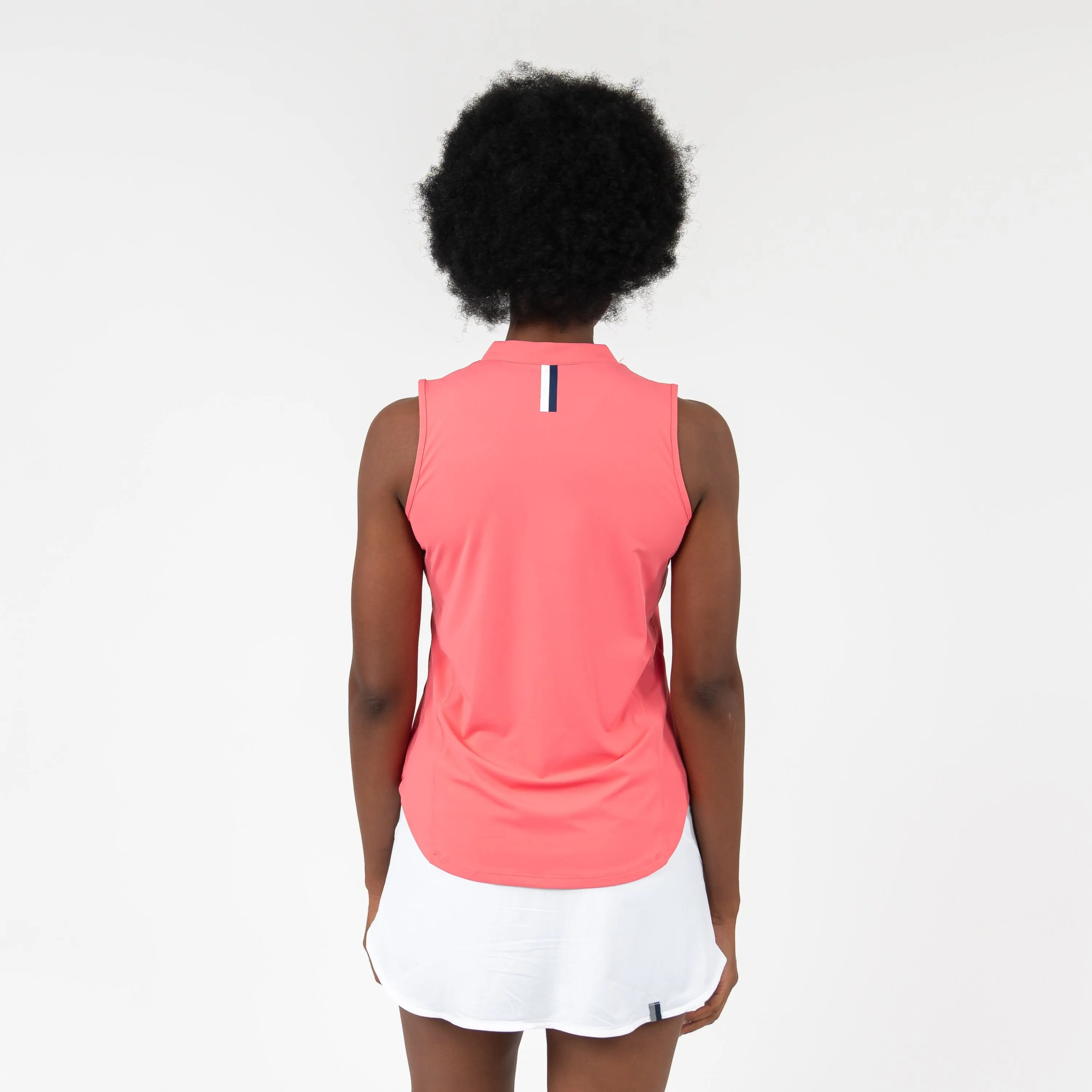 Solid Sleeveless Zip | Solid - Watermelon