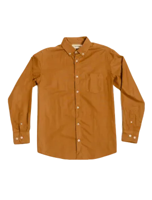 Tan Oxford Stretch Button-Down Shirt