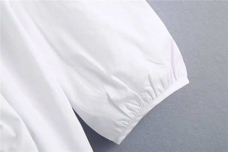 TIE CROPPED BLOUSE