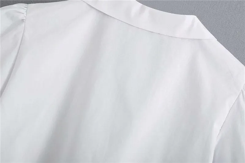TIE CROPPED BLOUSE