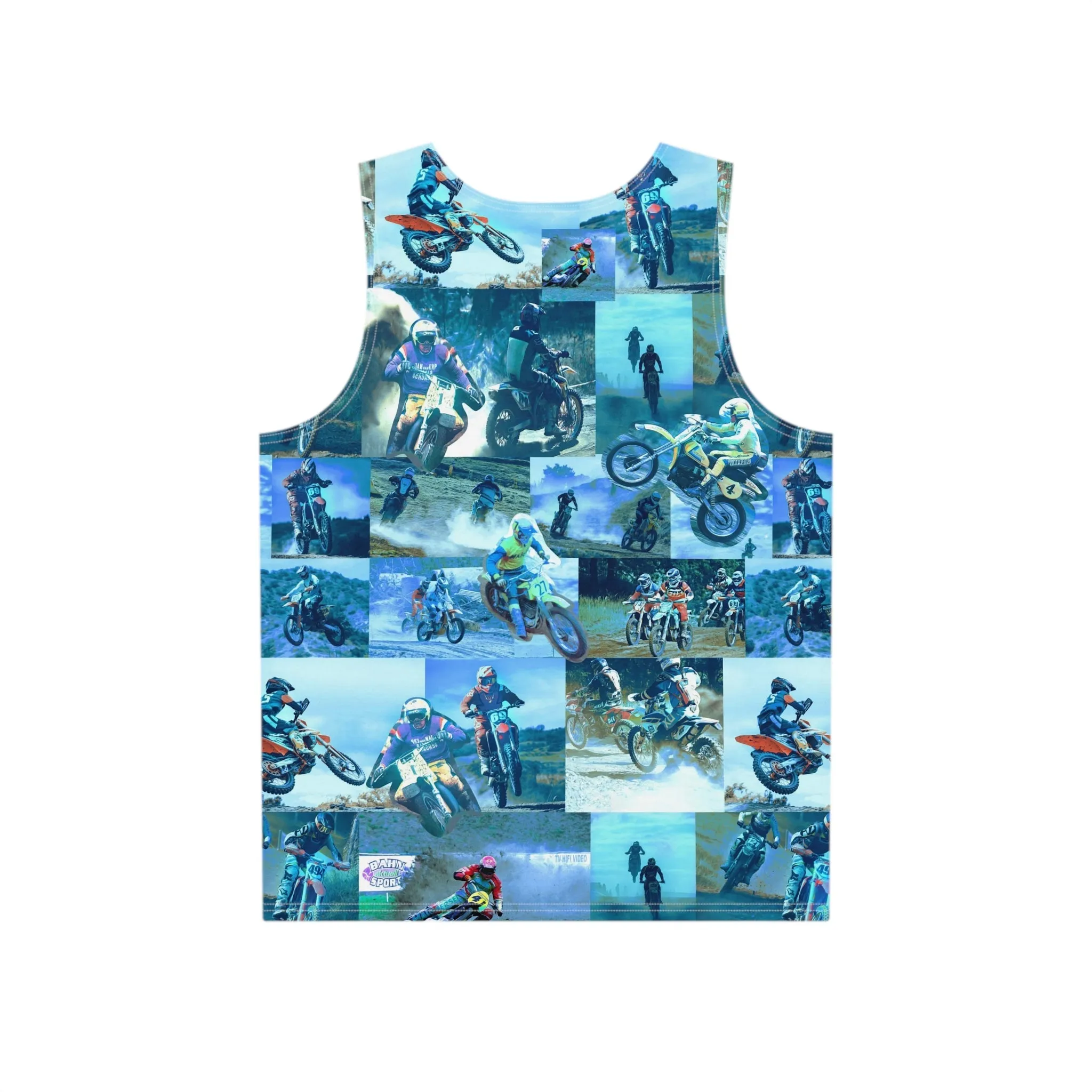 Tyler Durden Tank Top with Motocross Collage - Fight Club Fashion