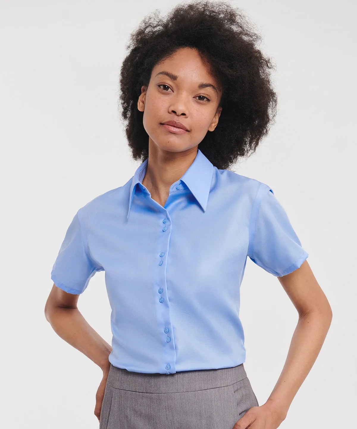 White - Women's short sleeve ultimate non-iron shirt