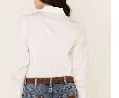 Women's Cinch Solid White Button Down Western Shirt