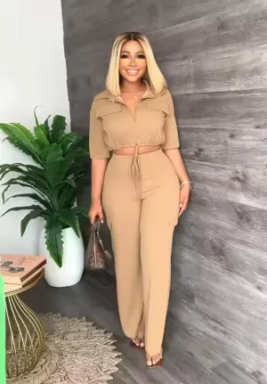 Women's Tops Pants 2 Piece Outfits Sets    B75940