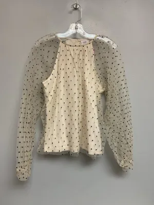 Zara Size 12 Beige & Black Tulle Big Girls Blouses & Button Downs